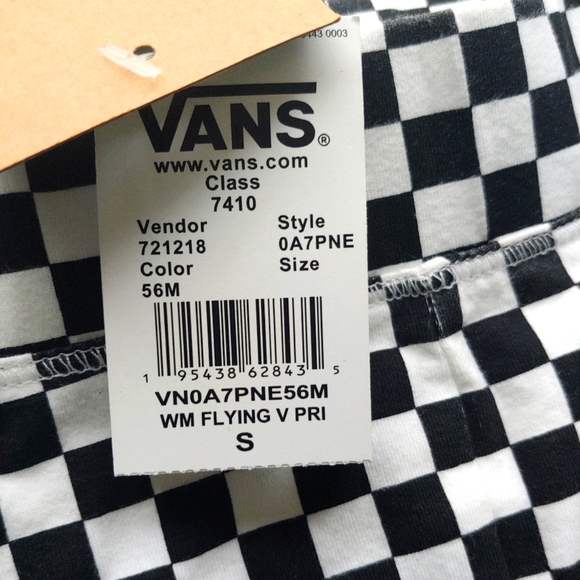 VANS NEW High-Rise Checkered Legging Shorts - Picture 11 of 12